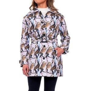 HUNTER Women's Refined Mid-Length Trench Coat - Hyper Normal, Size Small NWOT